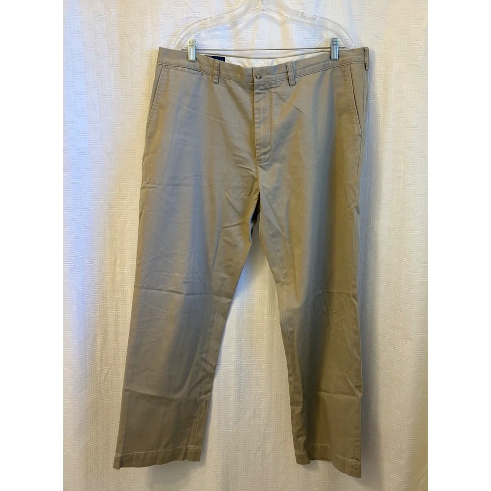 Polo Ralph Lauren Preston Pant Mens 40x32 Tan Chino Cotton Straight Trousers‎